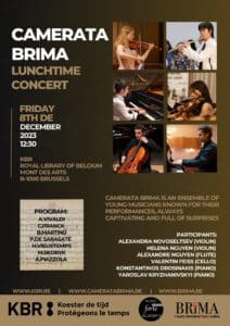 Affiche pour concert jeunes musiciens Camerata Brima