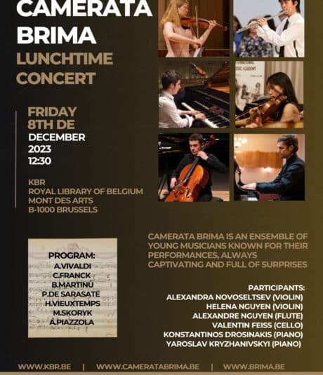 Affiche pour concert jeunes musiciens Camerata Brima